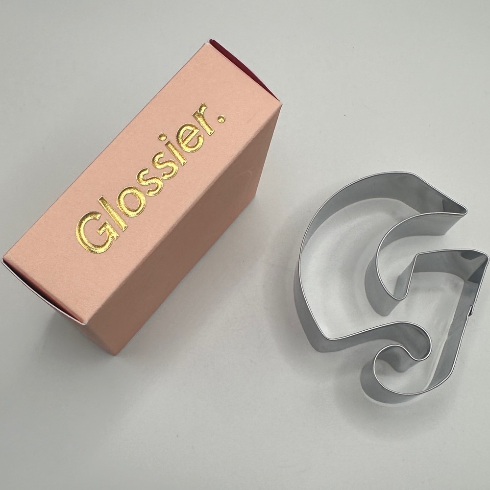Limited Addition Glossier G Cookie Cutter, new in box